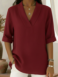 🤩🤩Vintage Elegant Shawl Collar Linen Short-sleeved Shirt