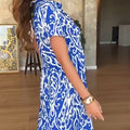 🤩🤩Time-limited Special⏰Women's Casual Print A-Line Long Dress